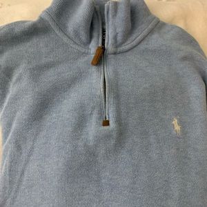 Ralph Lauren men’s quarter zip light blue sweater